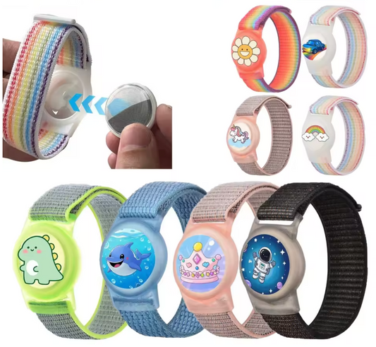 👶 Bracelet Nylon AirTag pour enfants – sécurité, confort & fun au poignet